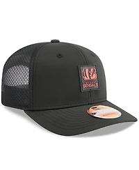 New Era Men's Black Cincinnati Bengals 2025 Sideline 9SEVENTY Trucker Adjustable Hat