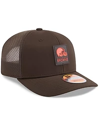 New Era Men's Brown Cleveland Browns 2025 Sideline 9SEVENTY Trucker Adjustable Hat