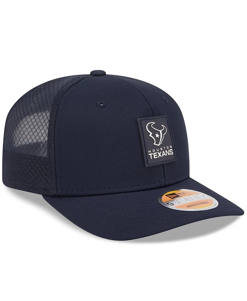 New Era Men's Navy Houston Texans 2025 Sideline 9SEVENTY Trucker Adjustable Hat