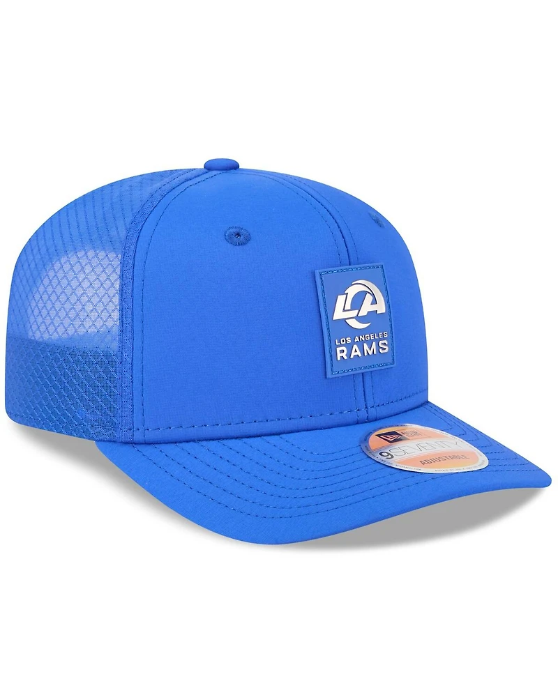 New Era Men's Royal Los Angeles Rams 2025 Sideline 9SEVENTY Trucker Adjustable Hat
