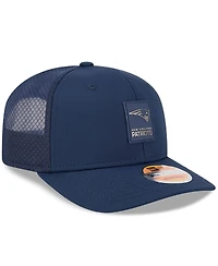 New Era Men's Navy New England Patriots 2025 Sideline 9SEVENTY Trucker Adjustable Hat