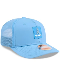 New Era Men's Light Blue Houston Oilers 2025 Sideline Gridiron Classics 9SEVENTY Trucker Adjustable Hat