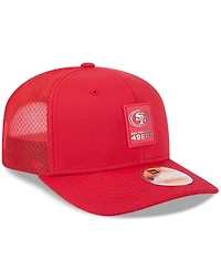 New Era Men's Scarlet San Francisco 49ers 2025 Sideline 9SEVENTY Trucker Adjustable Hat