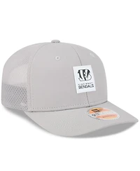 New Era Men's Gray Cincinnati Bengals 2025 Sideline 9SEVENTY Adjustable Trucker Hat