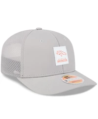New Era Men's Gray Denver Broncos 2025 Sideline 9SEVENTY Adjustable Trucker Hat