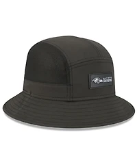 New Era Men's Black Baltimore Ravens 2025 Sideline Bucket Hat
