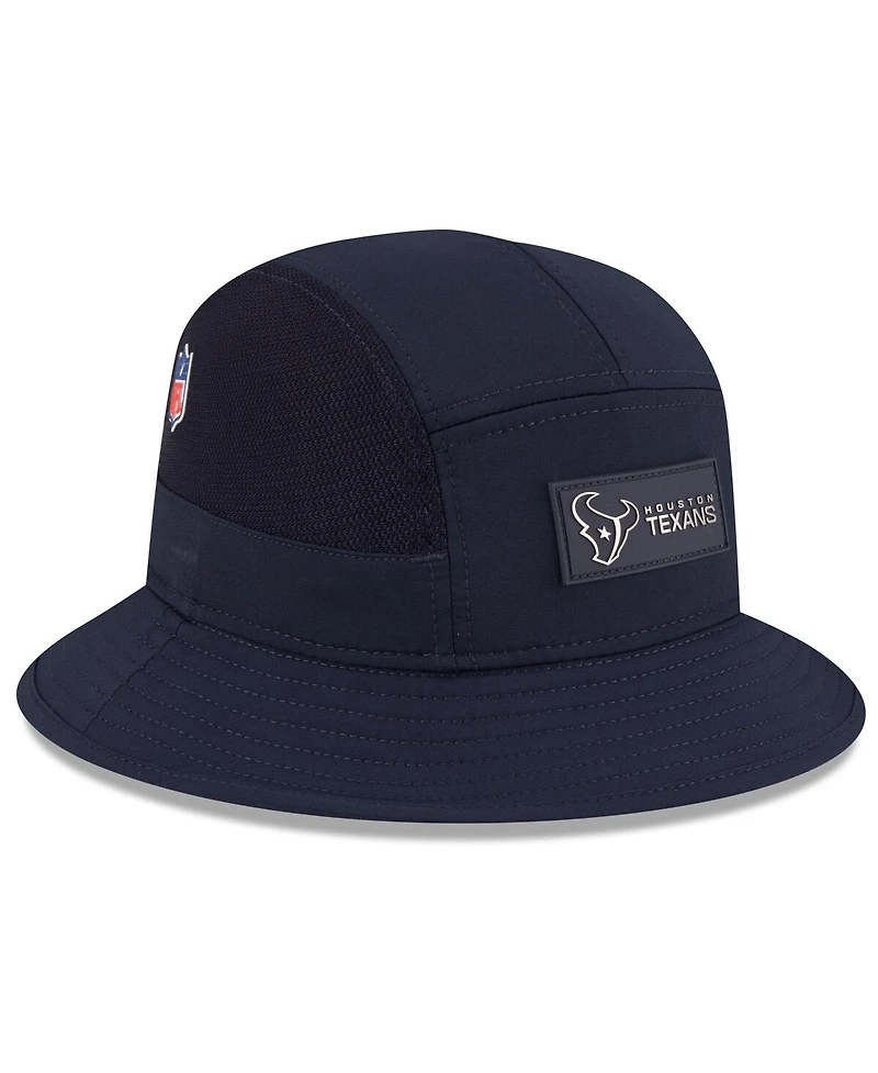 New Era Men's Navy Houston Texans 2025 Sideline Bucket Hat
