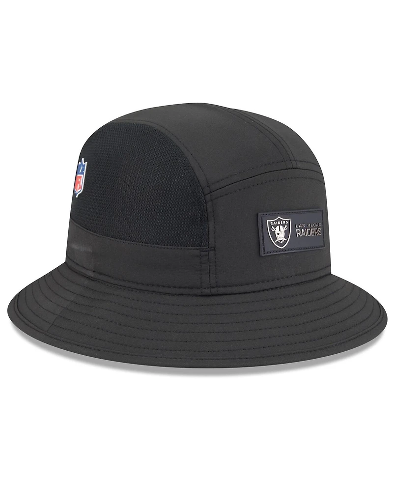 New Era Men's Black Las Vegas Raiders 2025 Sideline Bucket Hat