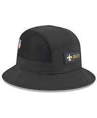 New Era Men's Black Orleans Saints 2025 Sideline Bucket Hat