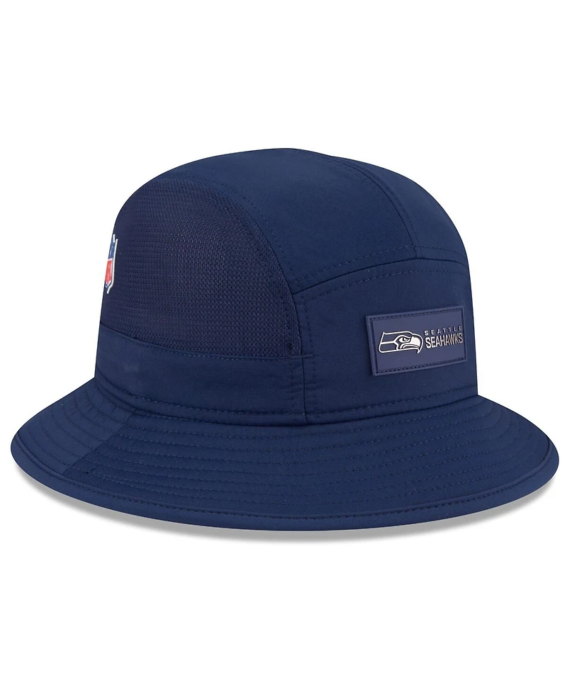 New Era Men's College Navy Seattle Seahawks 2025 Sideline Bucket Hat