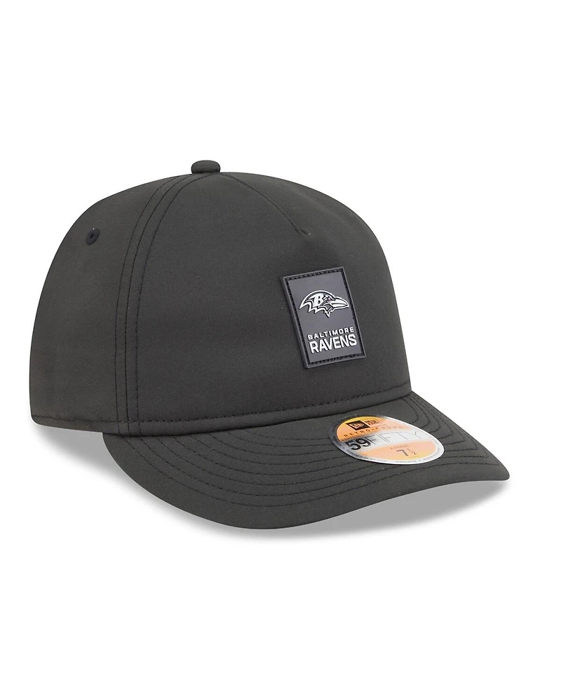 New Era Men's Black Baltimore Ravens 2025 Sideline Retro Crown 59FIFTY Fitted Hat