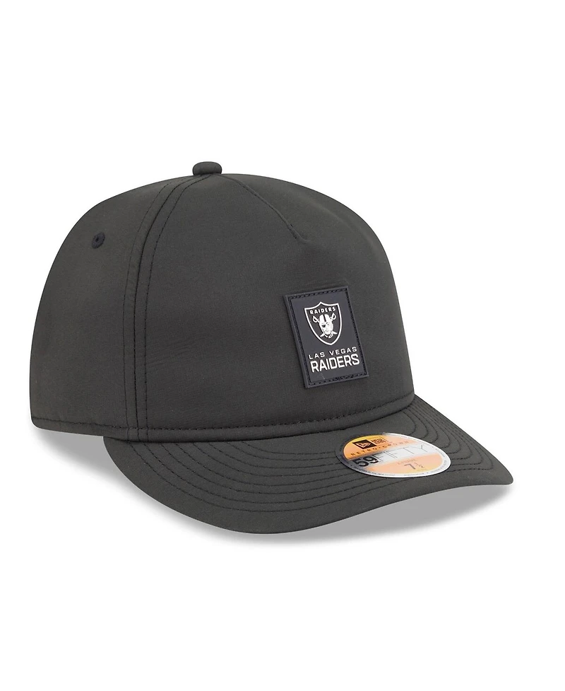 New Era Men's Black Las Vegas Raiders 2025 Sideline Retro Crown 59FIFTY Fitted Hat
