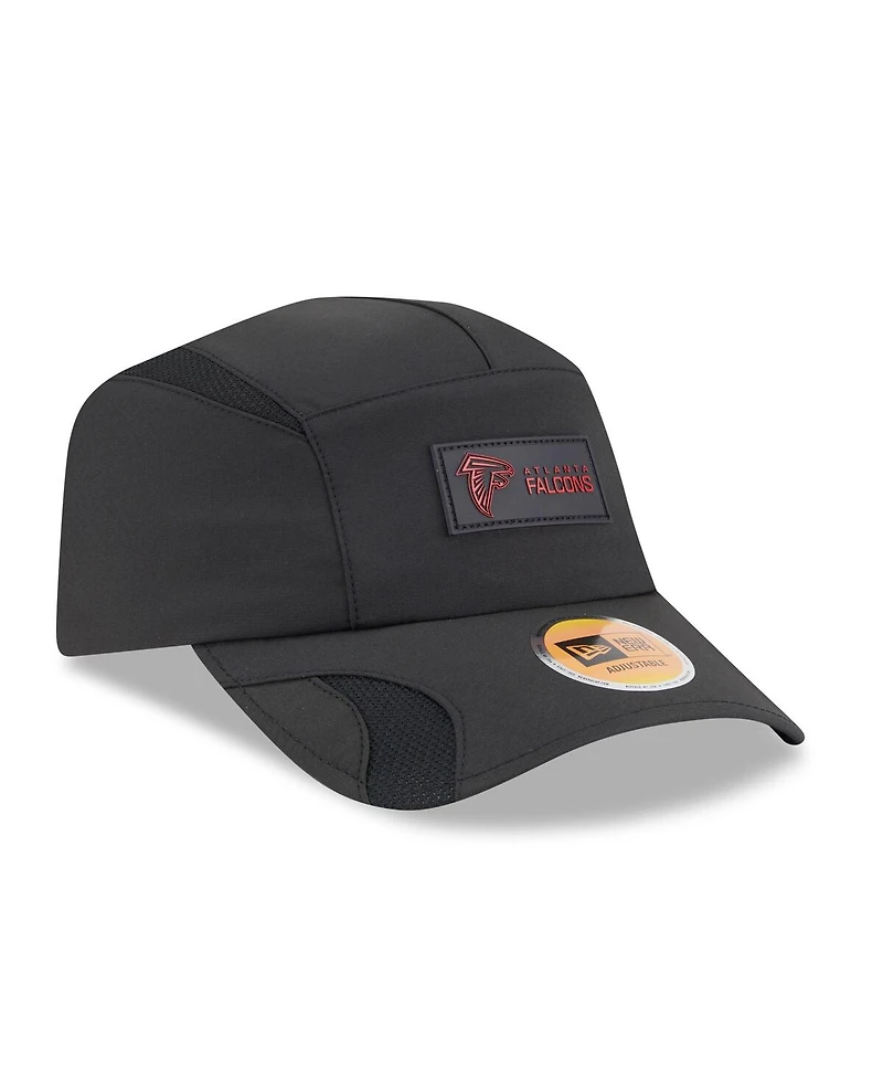 New Era Men's Black Atlanta Falcons 2025 Sideline Runner Adjustable Hat