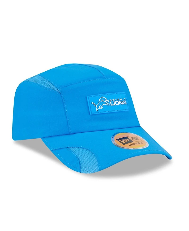 New Era Men's Blue Detroit Lions 2025 Sideline Runner Adjustable Hat
