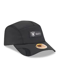 New Era Men's Black Las Vegas Raiders 2025 Sideline Runner Adjustable Hat