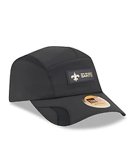 New Era Men's Black New Orleans Saints 2025 Sideline Runner Adjustable Hat