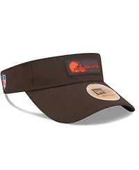 New Era Men's Brown Cleveland Browns 2025 Sideline Visor Hat