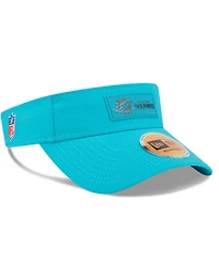 New Era Men's Aqua Miami Dolphins 2025 Sideline Visor Hat
