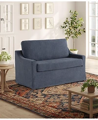Serta 53.5" Polyester Hampstead Convertible Twin Sleeper Loveseat