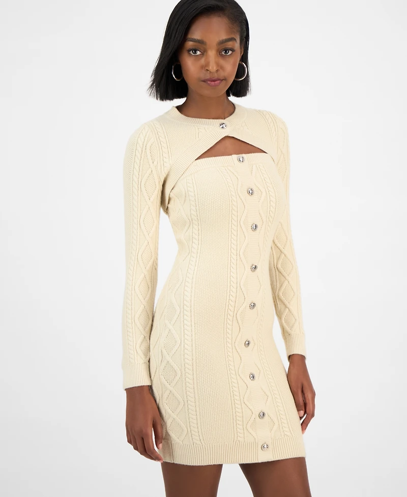 Guess Women's Daphne Shrug Sweater Dress