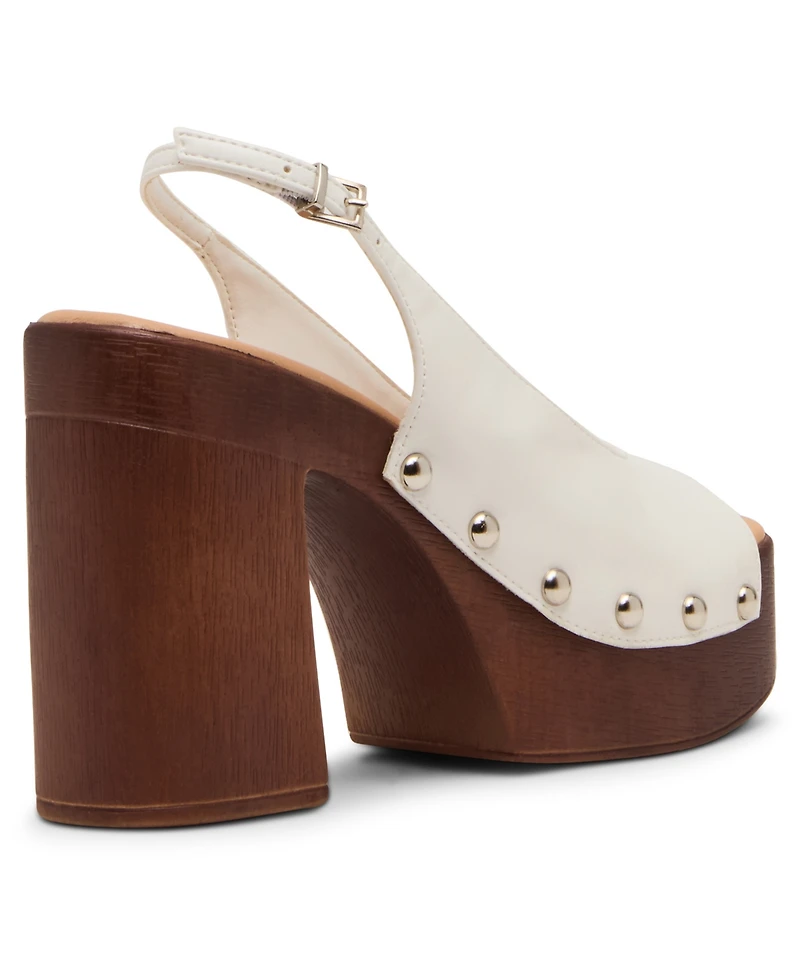 Madden Girl Women's Xanadu Wooden Platform Slingback Pumps