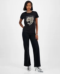 Guess Women's Tiger Face Easy Short Sleeves T-Shirt