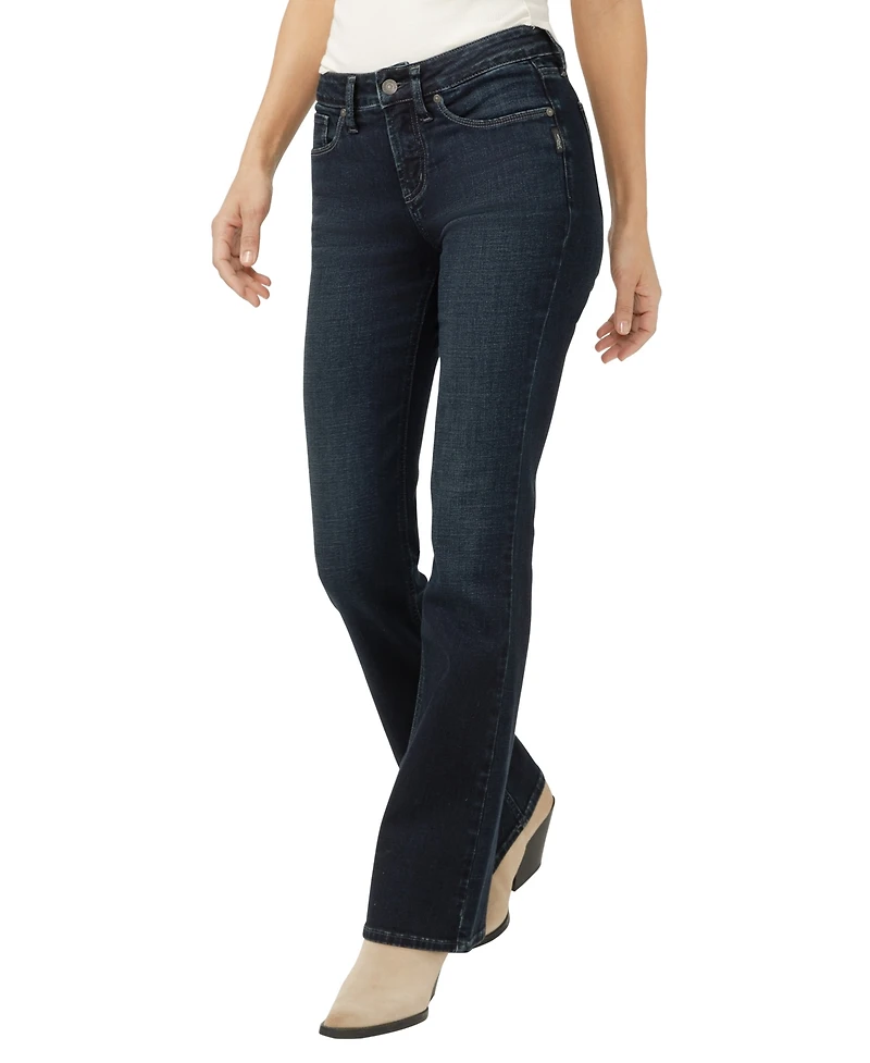 Silver Jeans Co. Women's Suki Mid Rise Curvy Fit Bootcut Jeans