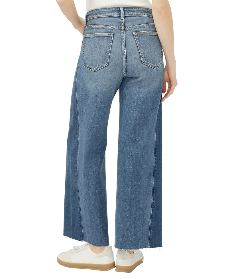 Silver Jeans Co. Women's Isbister High Rise Two-Tone Wide Leg