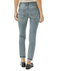 Silver Jeans Co. Women's Girlfriend Mid Rise Skinny Leg