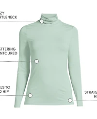 Lands' End Lightweight Jersey Long Sleeve Turtleneck
