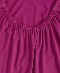 I.n.c. International Concepts Women's Mixed Media Scoop-Neck Long-Sleeve Top, Macy's Exclusive