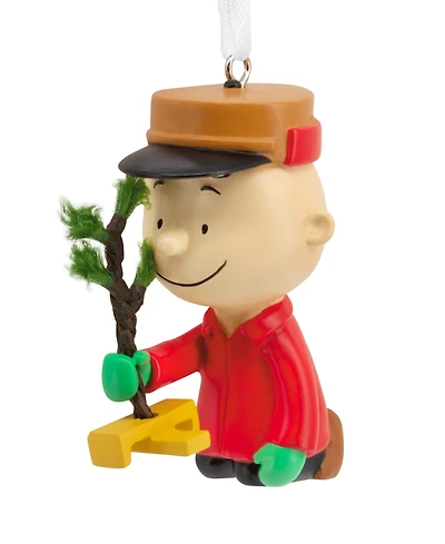 Hallmark Peanuts Charlie Brown Kneeling Christmas Tree Ornament