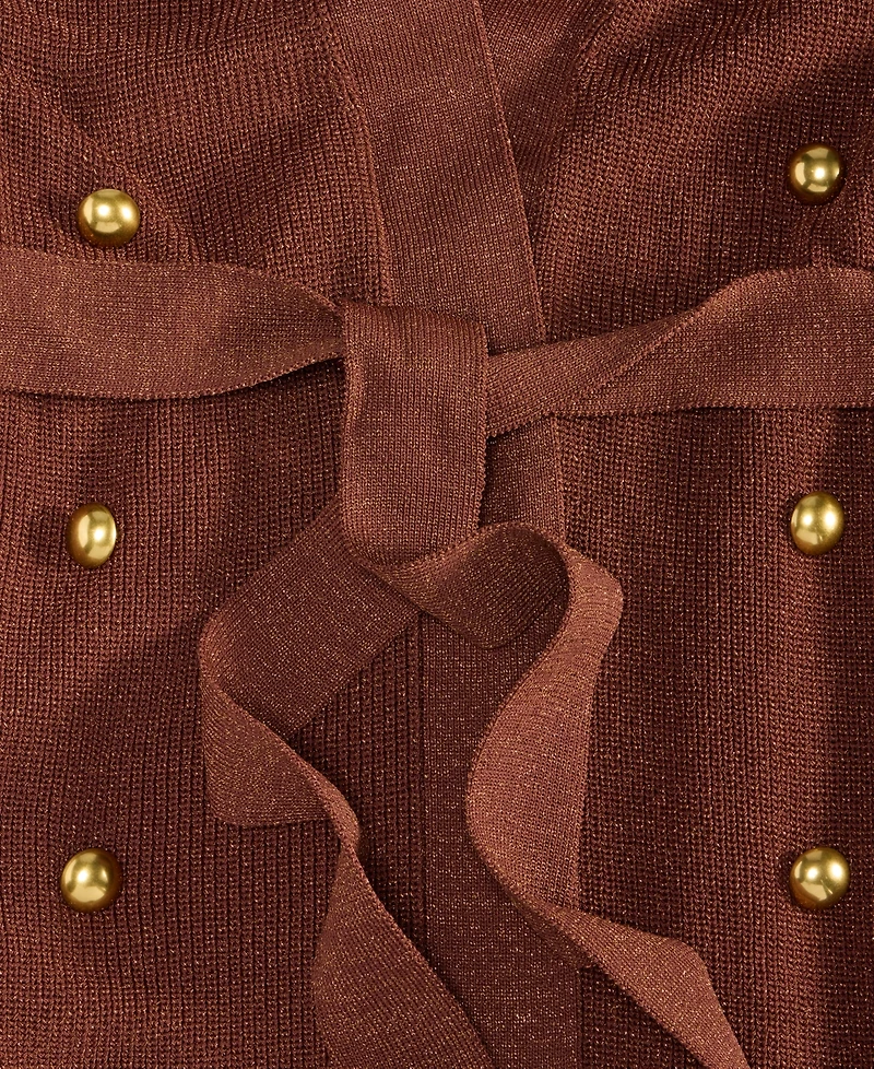 I.n.c. International Concepts Plus Metallic Double-Breasted Cardigan, Created for Macy's