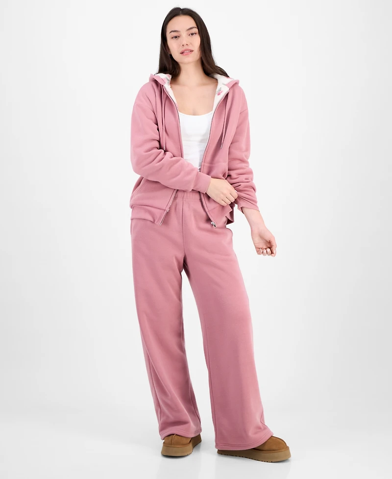 Ultra Flirt Juniors' Faux-Fur-Lined Sweatpants