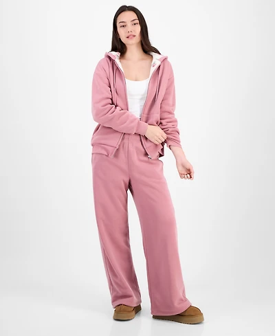 Ultra Flirt Juniors' Faux-Fur-Lined Sweatpants