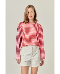 English Factory Women's Stripe Color Block Shirt