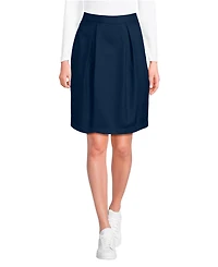 Lands' End Women's Solid Pleated Skort Top of Knee