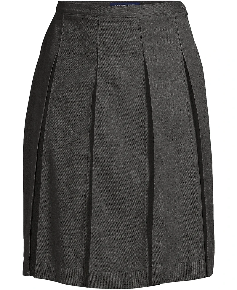 Lands' End Women's Box Pleat Skirt Below the Knee