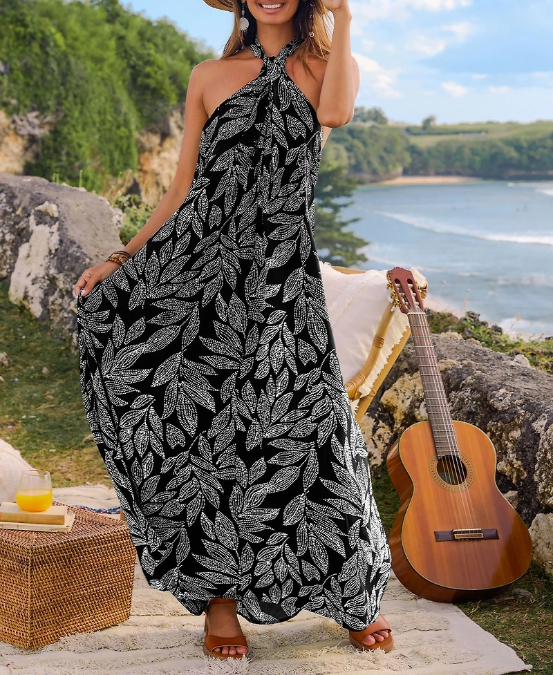 Cupshe Women's Soaring High Tropical Maxi Beach Dress