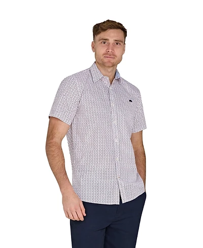 Raging Bull Short Sleeve Flower Cotton Poplin Shirt