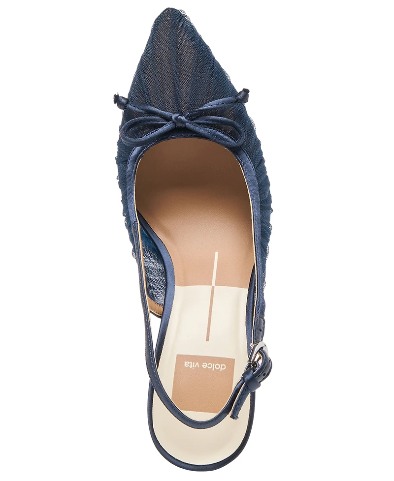 Dolce Vita Women's Yela Tule Bow Slingback Pumps