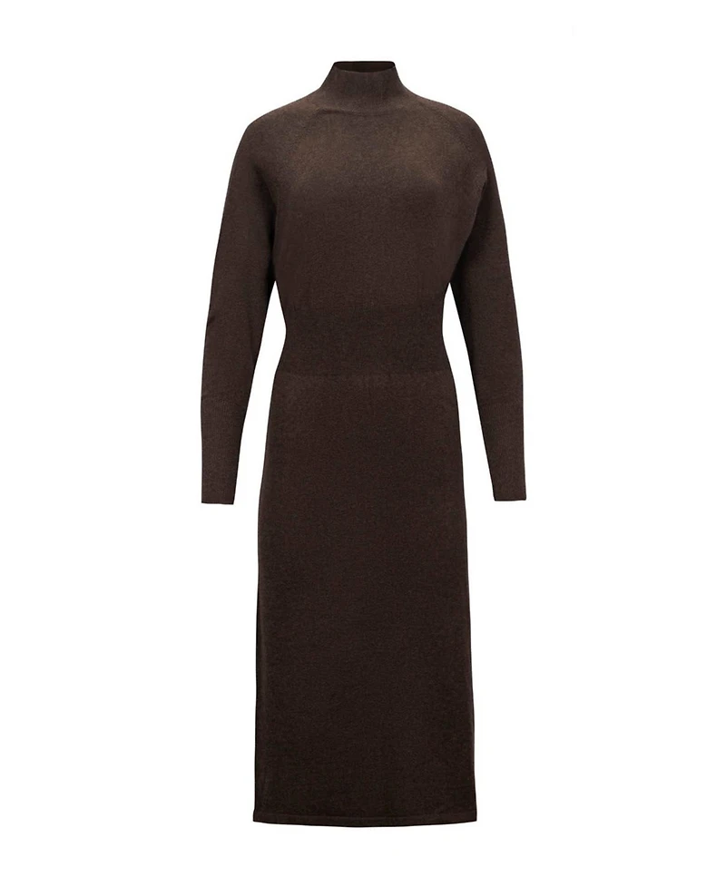 Hope & Henry Women's Mock Neck Dolman Sleeve Sweater Dress