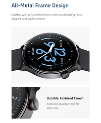 Sugift Round Smartwatch with 1.77 inch Hd Display Bluetooth Calling Fitness Tracking and Dual Straps