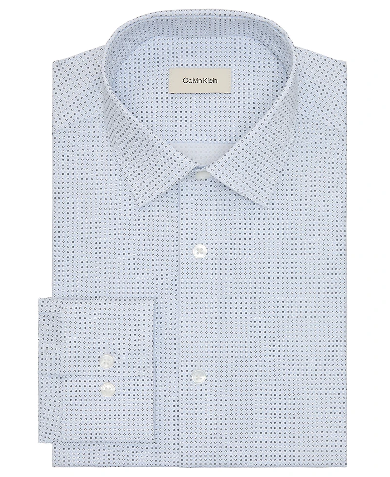 Calvin Klein Men's Refined Cotton Stretch Regular Fit Dress Shirt