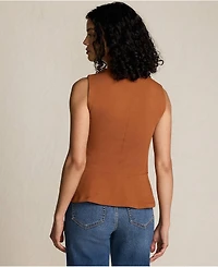 Lands' End Women's Sleeveless Starfish Peplum Top