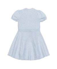 Hope & Henry Little and Big Girls' Organic Puff Sleeve Sweater Dress