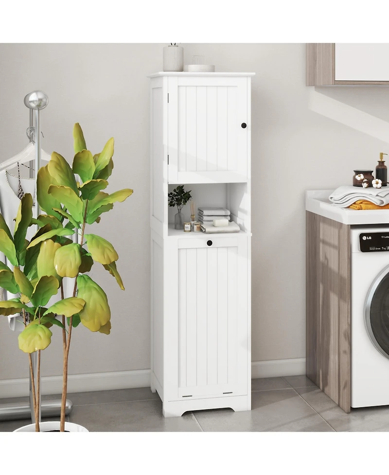 Casainc Tilt-Out Laundry Cabinet with One Compartment and Single Door