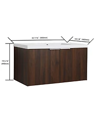 Casainc 36 Inch Floating Bathroom Vanity with Sink and Soft-Close Double Doors
