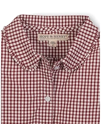 Hope & Henry Toddler Girls' Organic Button Down Peter Pan Collar Top