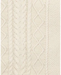 Hope & Henry Women's Organic Sleeveless Cable Knit Turtleneck Sweater